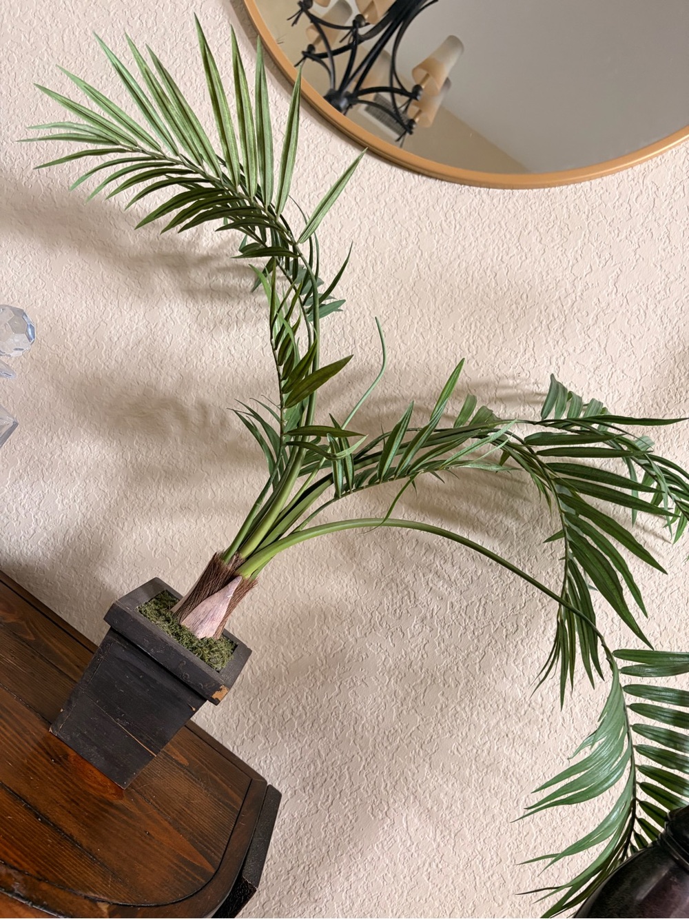 Artificial Potted Palm Plant in Green - Home Accents